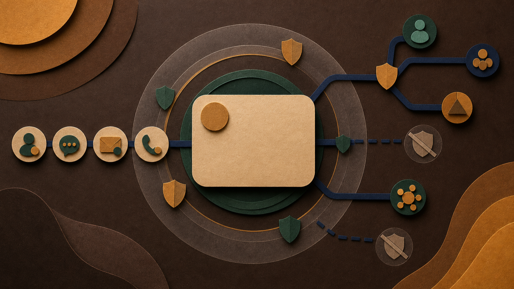 Visual temático para «Como conectar IA ao CRM: lead → tarefa → follow-up» — Visual 01